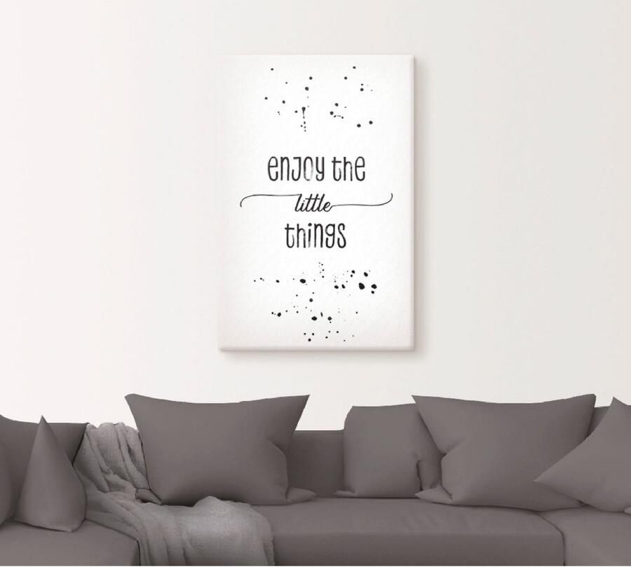 Artland Artprint op linnen Geniet van de kleine dingen I - Foto 5