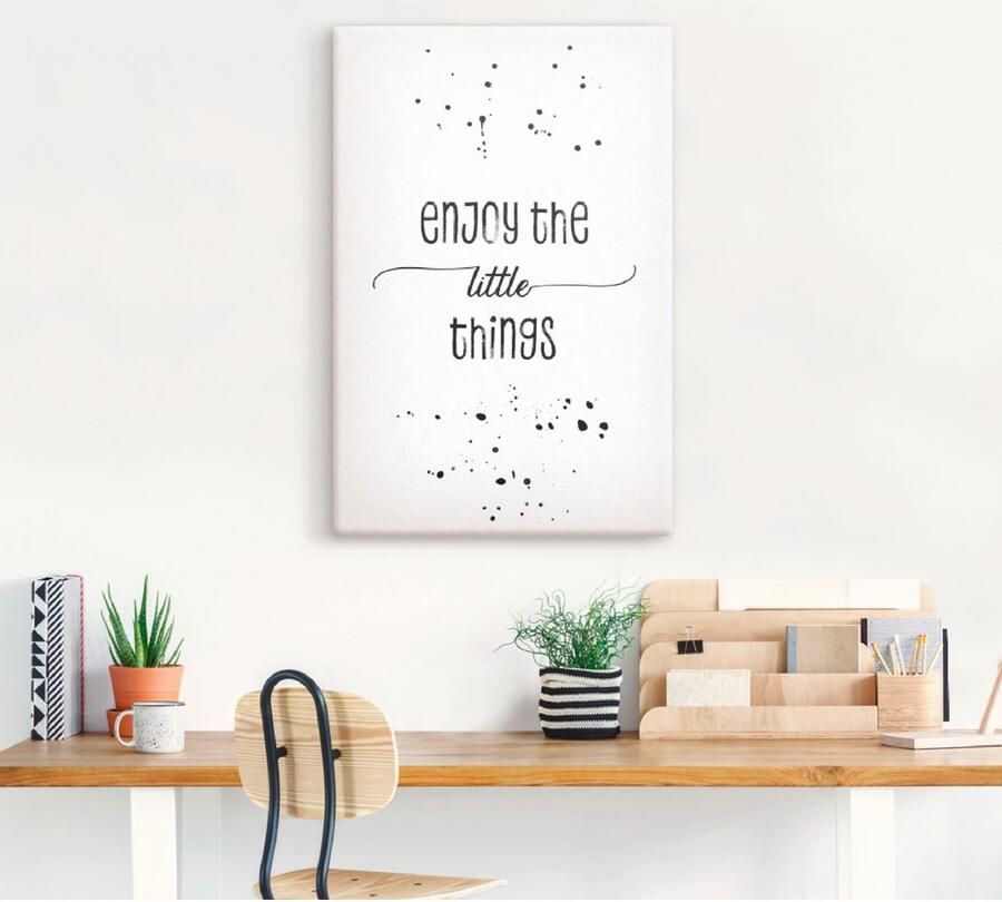 Artland Artprint op linnen Geniet van de kleine dingen I - Foto 4