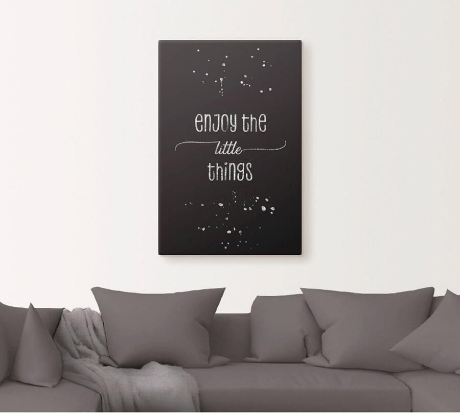 Artland Artprint op linnen Geniet van de kleine dingen I - Foto 4