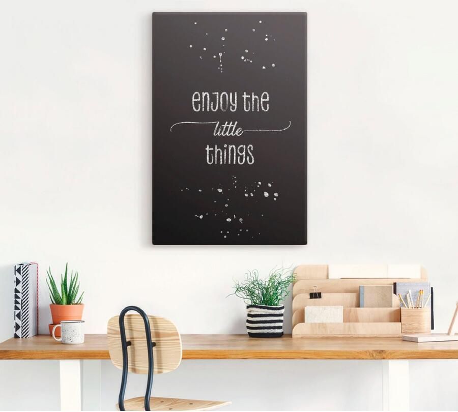 Artland Artprint op linnen Geniet van de kleine dingen I - Foto 3