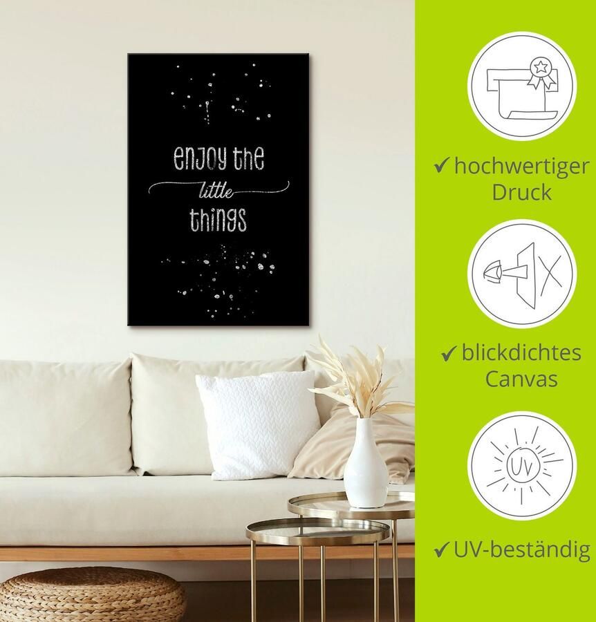 Artland Artprint op linnen Geniet van de kleine dingen I - Foto 2