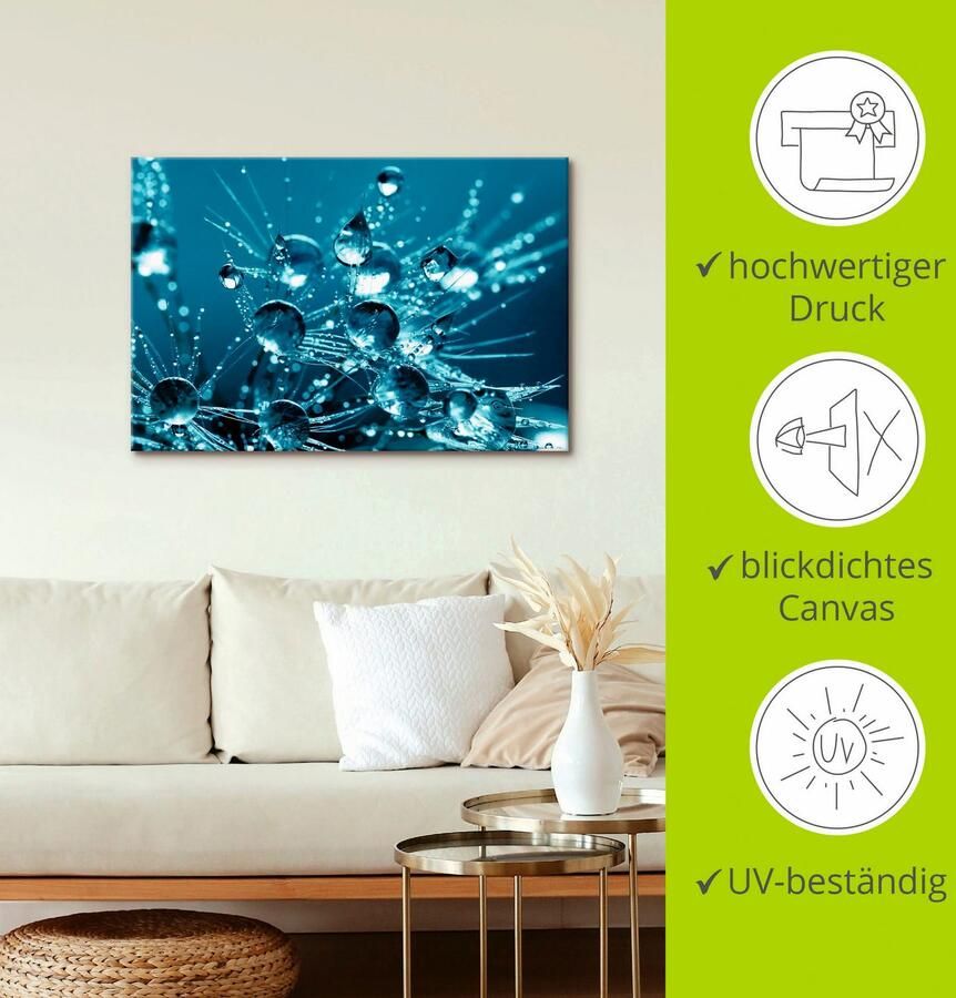 Artland Artprint op linnen Glinsterende pluizenbol II - Foto 2