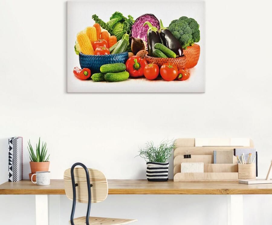 Artland Artprint op linnen Groente stilleven III gespannen op een spieraam - Foto 4