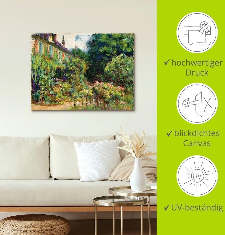 Artland Artprint op linnen Het huis van de kunstenaar in Giverny. 1913 - Foto 2