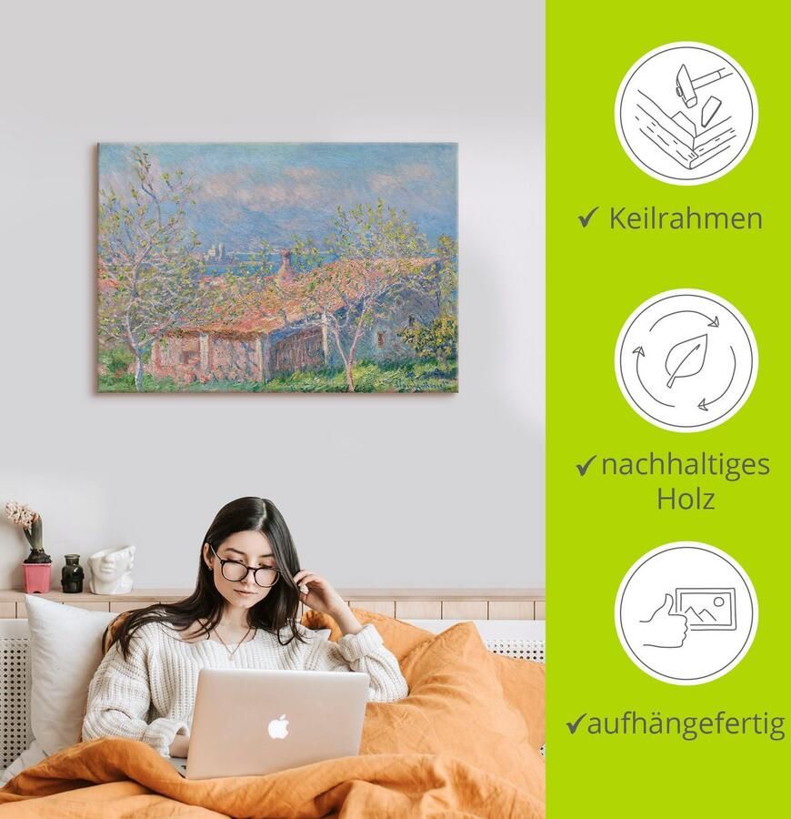 Artland Artprint op linnen Het huis van de tuinman in Antibes. 1888 - Foto 2