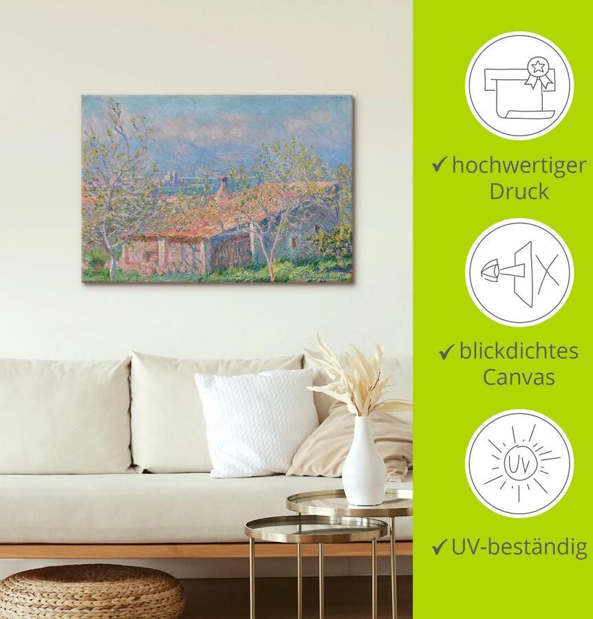 Artland Artprint op linnen Het huis van de tuinman in Antibes. 1888 - Foto 3