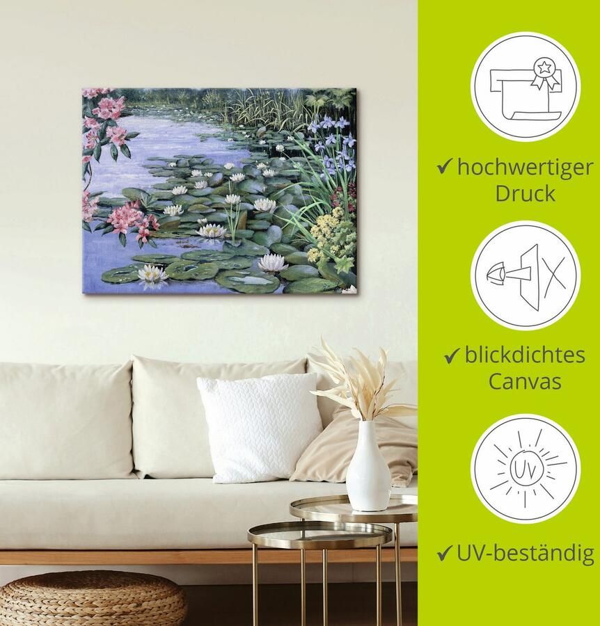 Artland Artprint op linnen Het meer - Foto 4