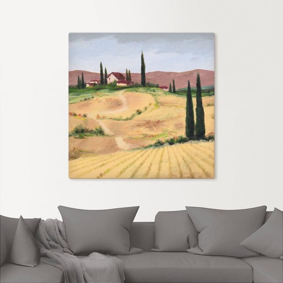 Artland Artprint op linnen Het Toscaanse landschap IV