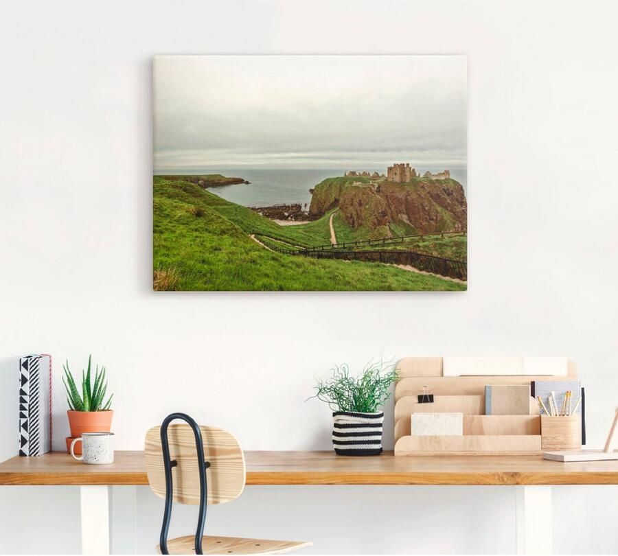 Artland Artprint op linnen Historisch Schotland gespannen op een spieraam - Foto 3