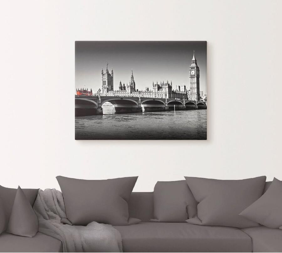 Artland Artprint op linnen Houses of Parliament & Theems - Foto 5