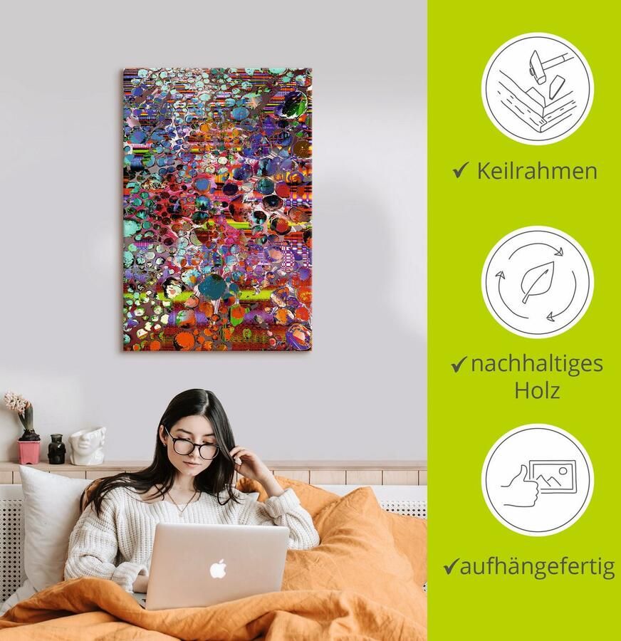 Artland Artprint op linnen Houten hoogland gespannen op een spieraam - Foto 2