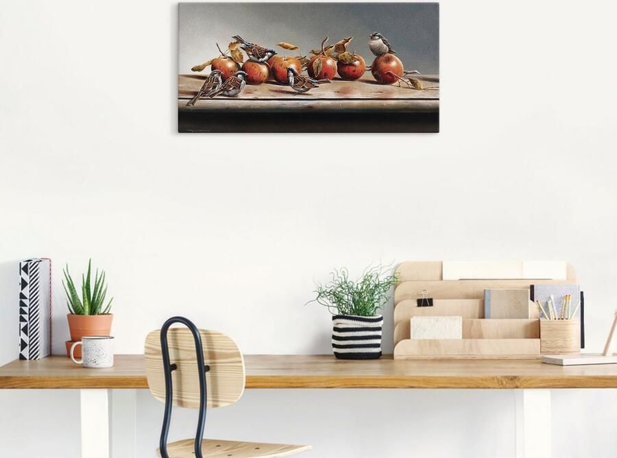 Artland Artprint op linnen Huis mussen II gespannen op een spieraam - Foto 5