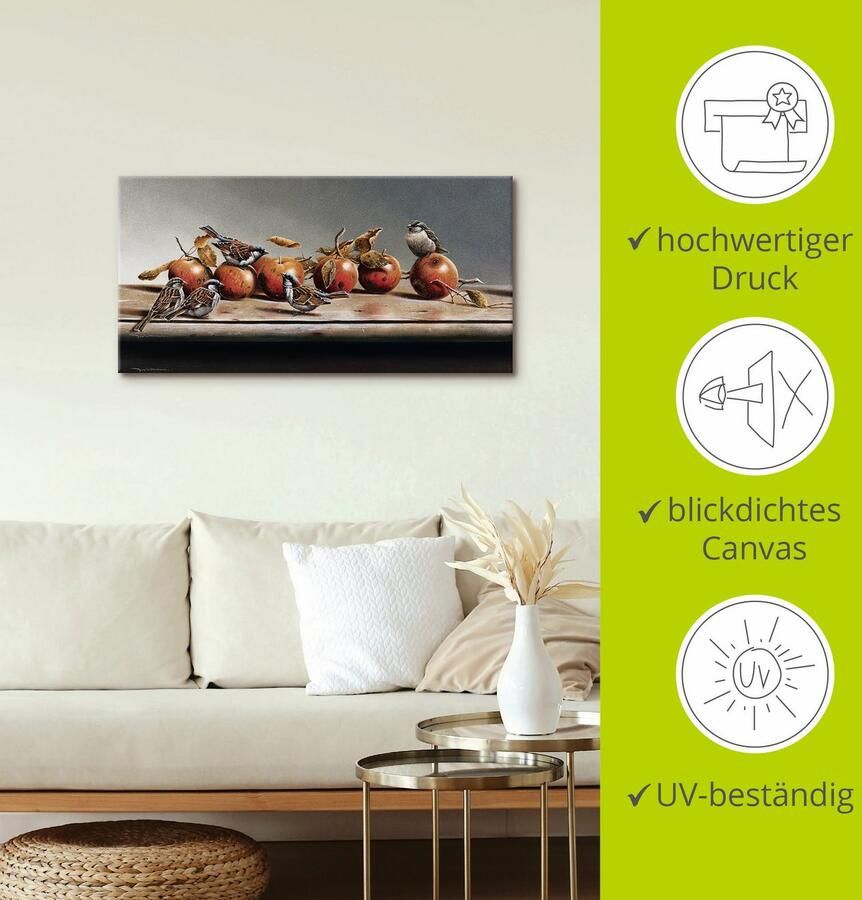 Artland Artprint op linnen Huis mussen II gespannen op een spieraam - Foto 3