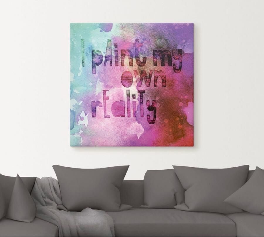 Artland Artprint op linnen Ik schilder mijn eigen realiteit - Foto 4