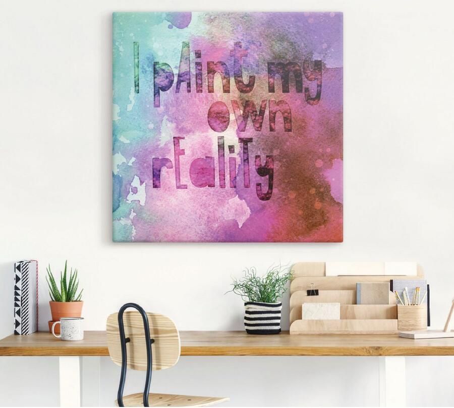 Artland Artprint op linnen Ik schilder mijn eigen realiteit - Foto 3