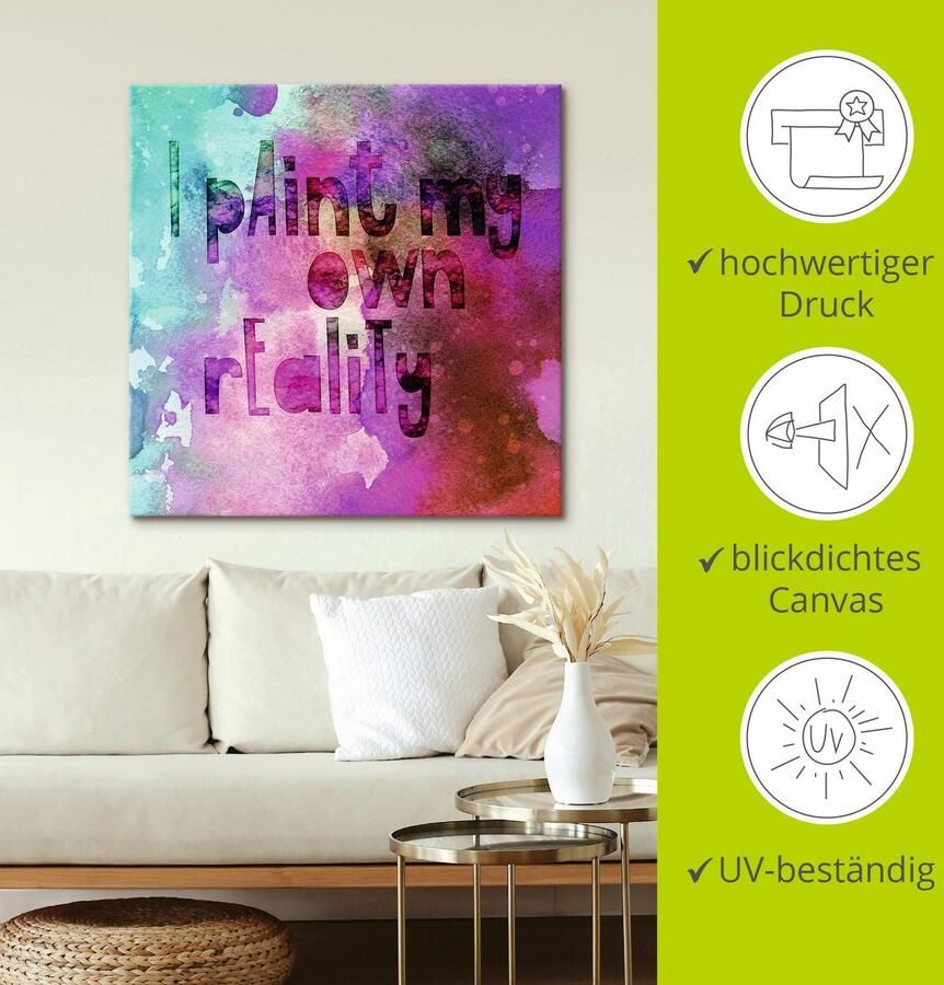 Artland Artprint op linnen Ik schilder mijn eigen realiteit - Foto 2
