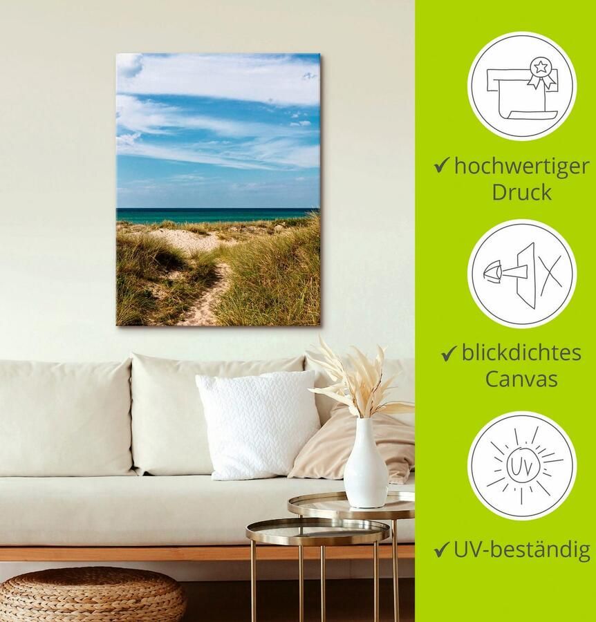 Artland Artprint op linnen In de duinen van Denemarken I - Foto 2