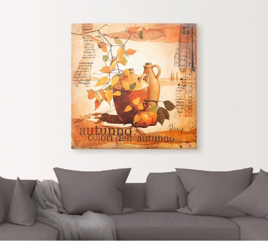 Artland Artprint op linnen Italiaanse herfstbladeren - Foto 4