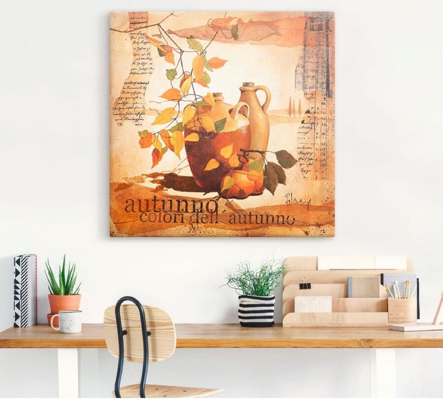Artland Artprint op linnen Italiaanse herfstbladeren - Foto 3