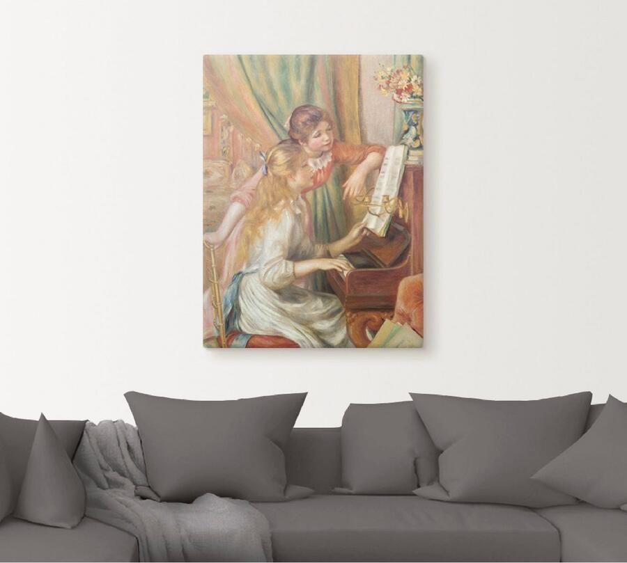 Artland Artprint op linnen Jong meisje aan de piano. 1892 - Foto 4