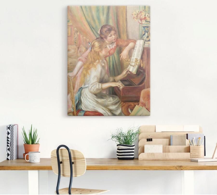 Artland Artprint op linnen Jong meisje aan de piano. 1892 - Foto 3