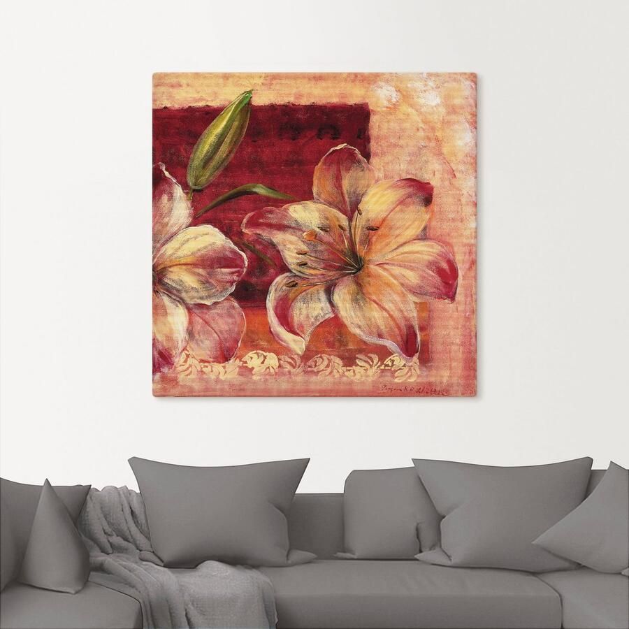 Artland Artprint op linnen Klassieke bloemen IV gespannen op een spieraam - Foto 2