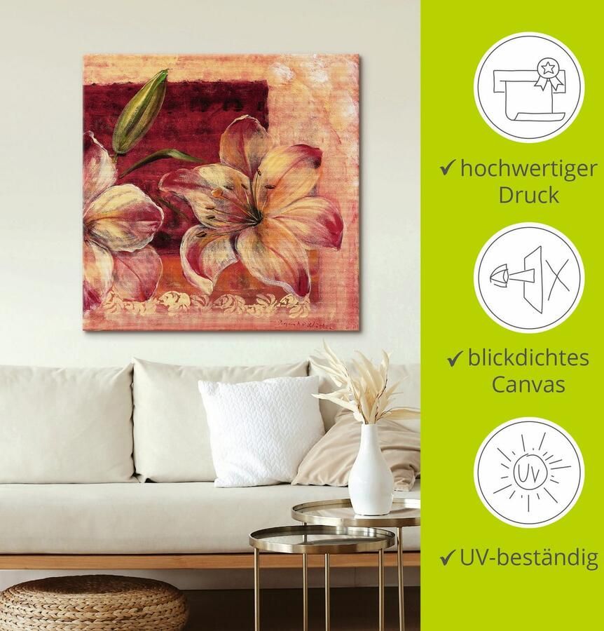 Artland Artprint op linnen Klassieke bloemen IV gespannen op een spieraam - Foto 4