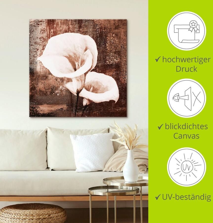 Artland Artprint op linnen Klassieke callas bruin gespannen op een spieraam - Foto 3