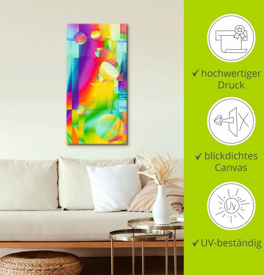 Artland Artprint op linnen Kleurig plezier gespannen op een spieraam - Foto 2