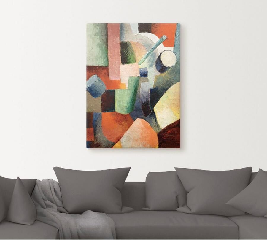 Artland Artprint op linnen Kleurige vormcompositie gespannen op een spieraam - Foto 4