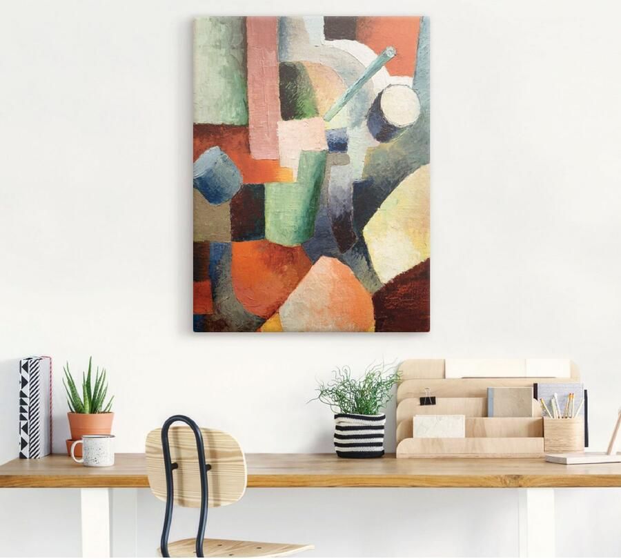 Artland Artprint op linnen Kleurige vormcompositie gespannen op een spieraam - Foto 3