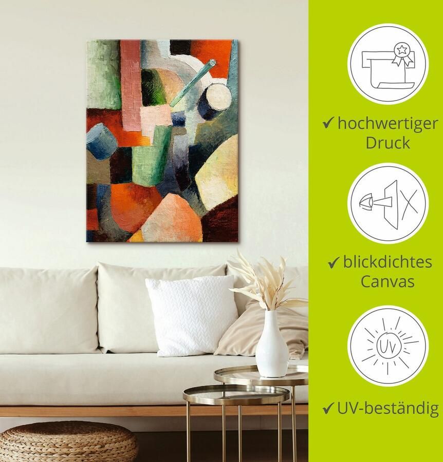 Artland Artprint op linnen Kleurige vormcompositie gespannen op een spieraam - Foto 2