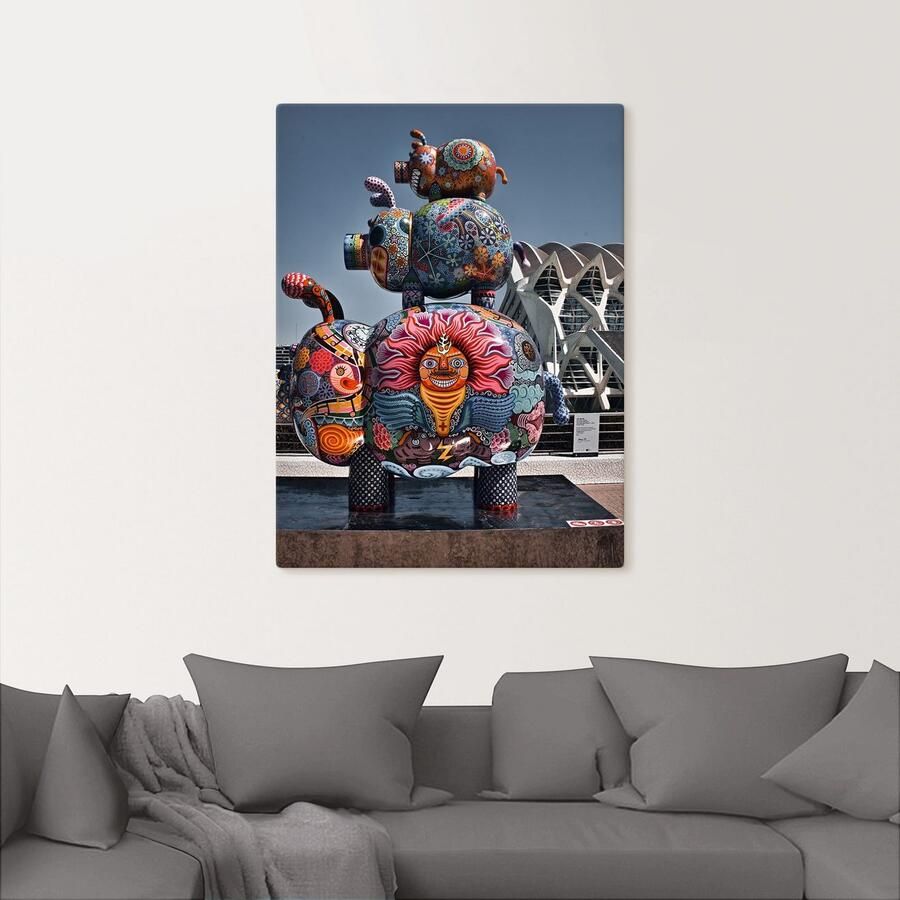 Artland Artprint op linnen Kleurrijke kunst in Valencia II