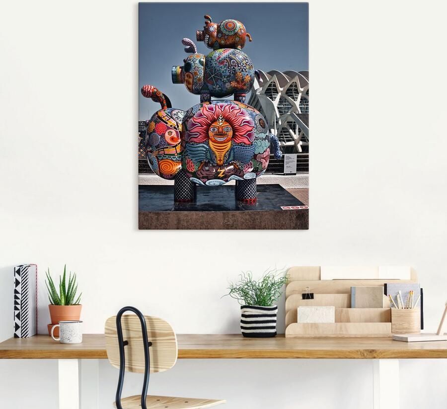 Artland Artprint op linnen Kleurrijke kunst in Valencia II - Foto 4