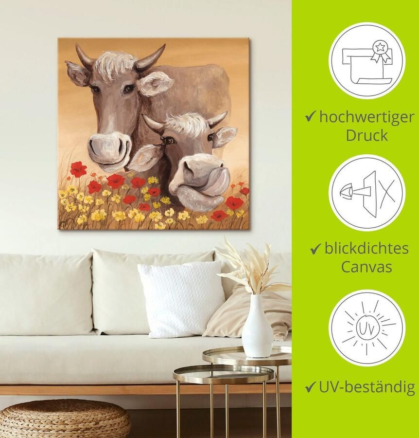 Artland Artprint op linnen Koeien - Foto 4
