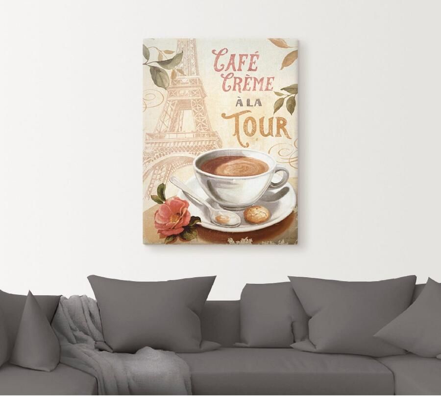 Artland Artprint op linnen Koffie in Europa II gespannen op een spieraam - Foto 4