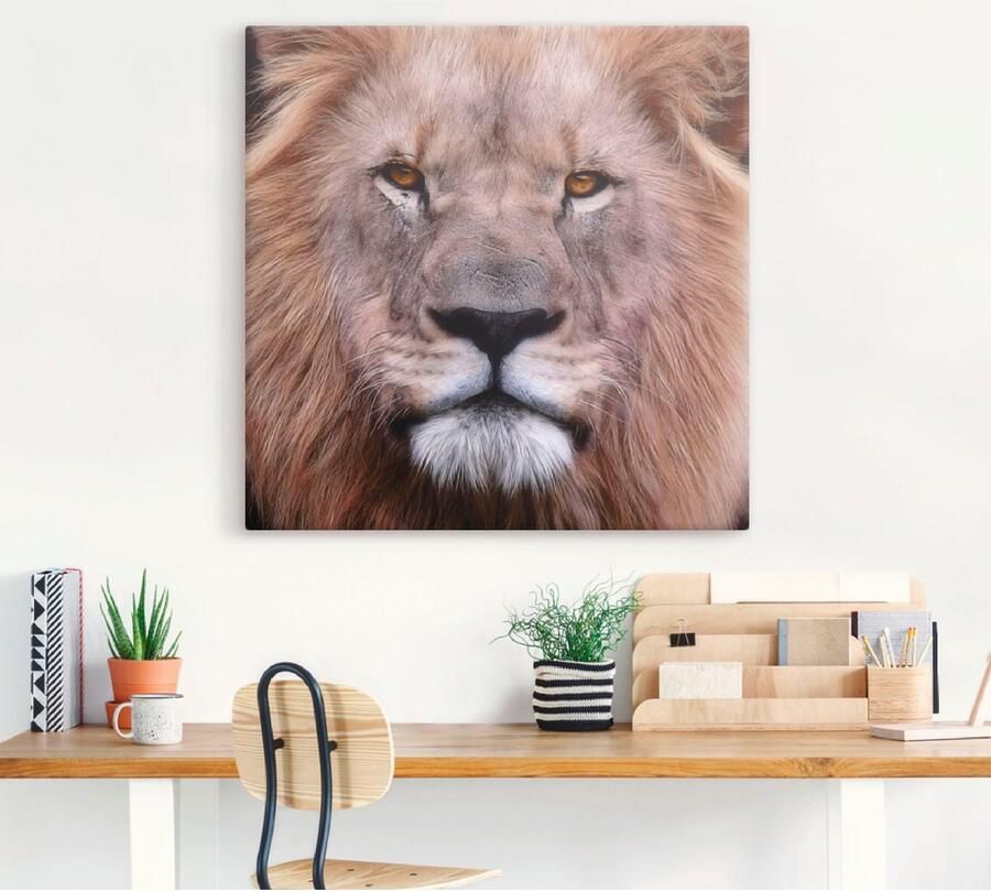 Artland Artprint op linnen Koning van de leeuwen gespannen op een spieraam - Foto 5