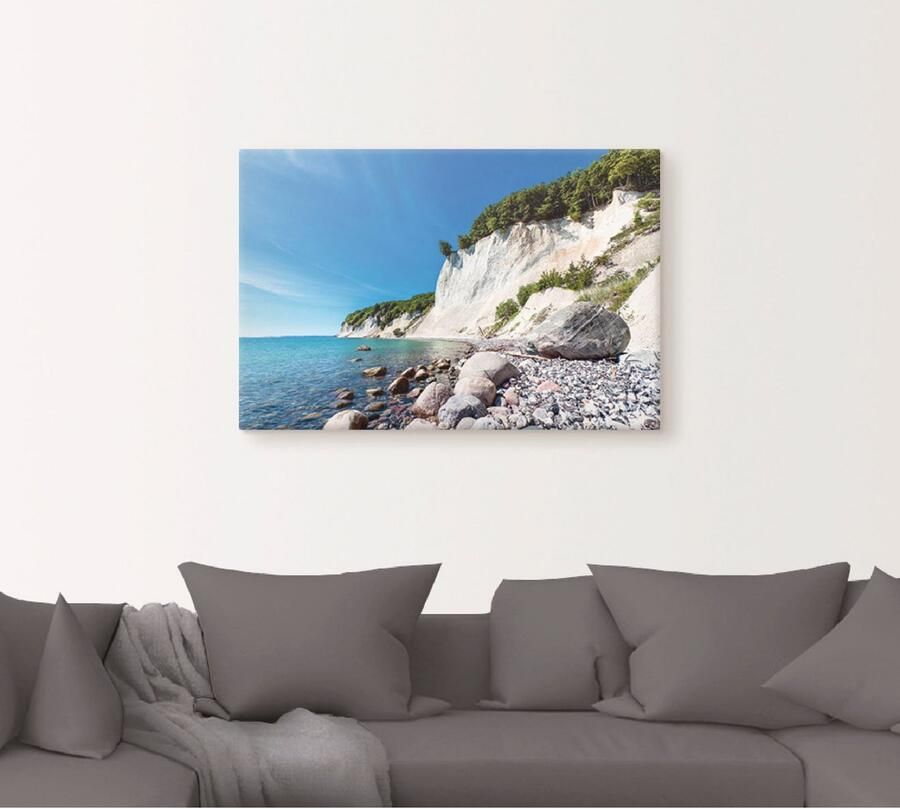 Artland Artprint op linnen Krijtrotsen op het eiland Rügen 2 - Foto 5