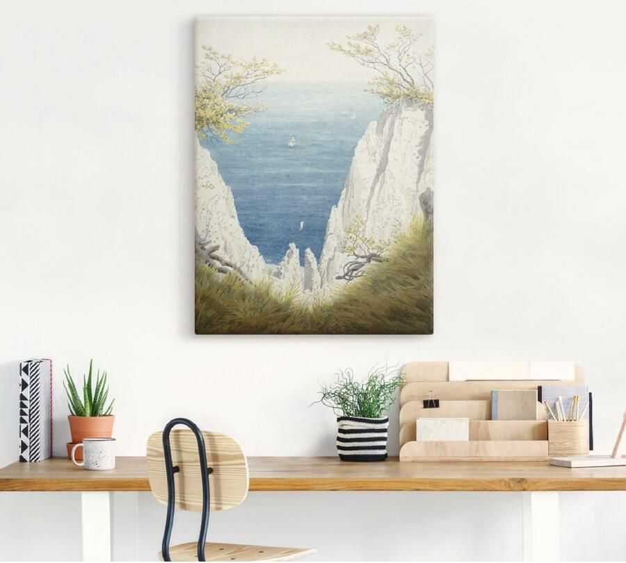 Artland Artprint op linnen Krijtrotsen op Rügen. 1825x26. - Foto 5