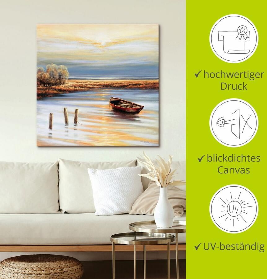 Artland Artprint op linnen Kustlijn - Foto 3