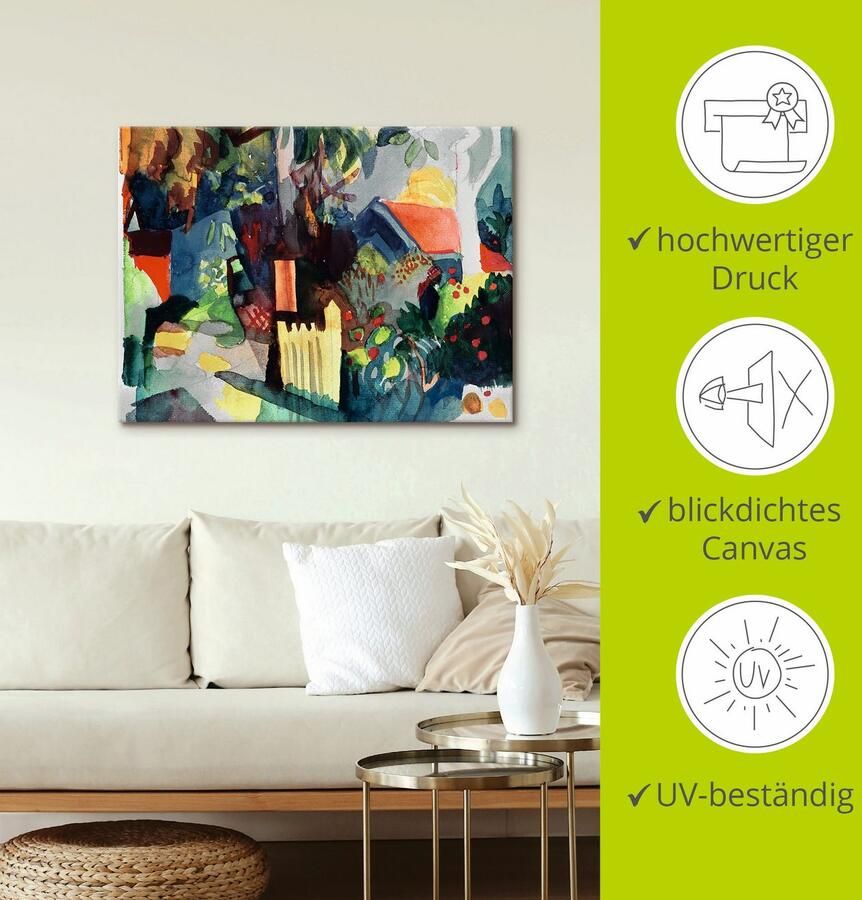 Artland Artprint op linnen Landschap met lichte boom - Foto 2