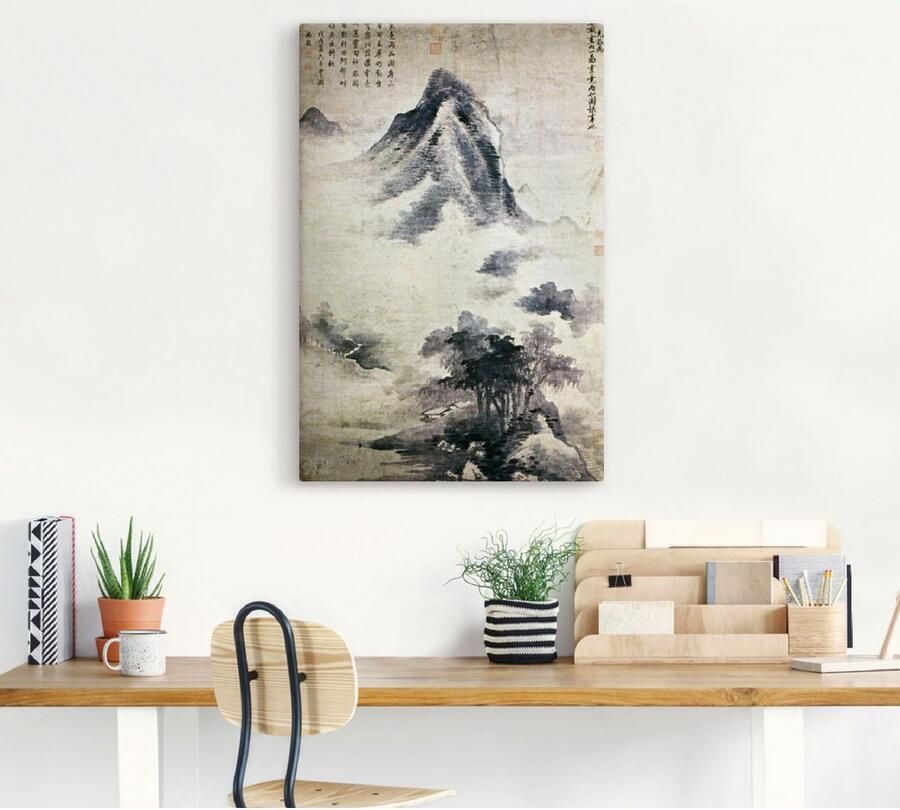 Artland Artprint op linnen Landschap na de regen 13.-14.JH - Foto 4