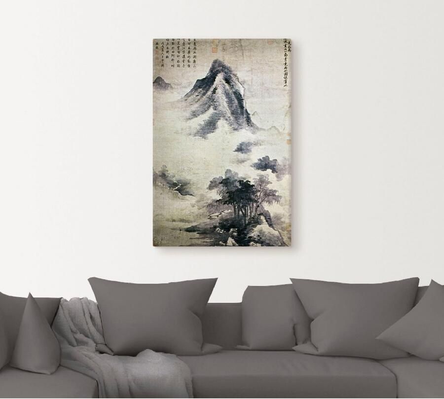 Artland Artprint op linnen Landschap na de regen 13.-14.JH - Foto 5