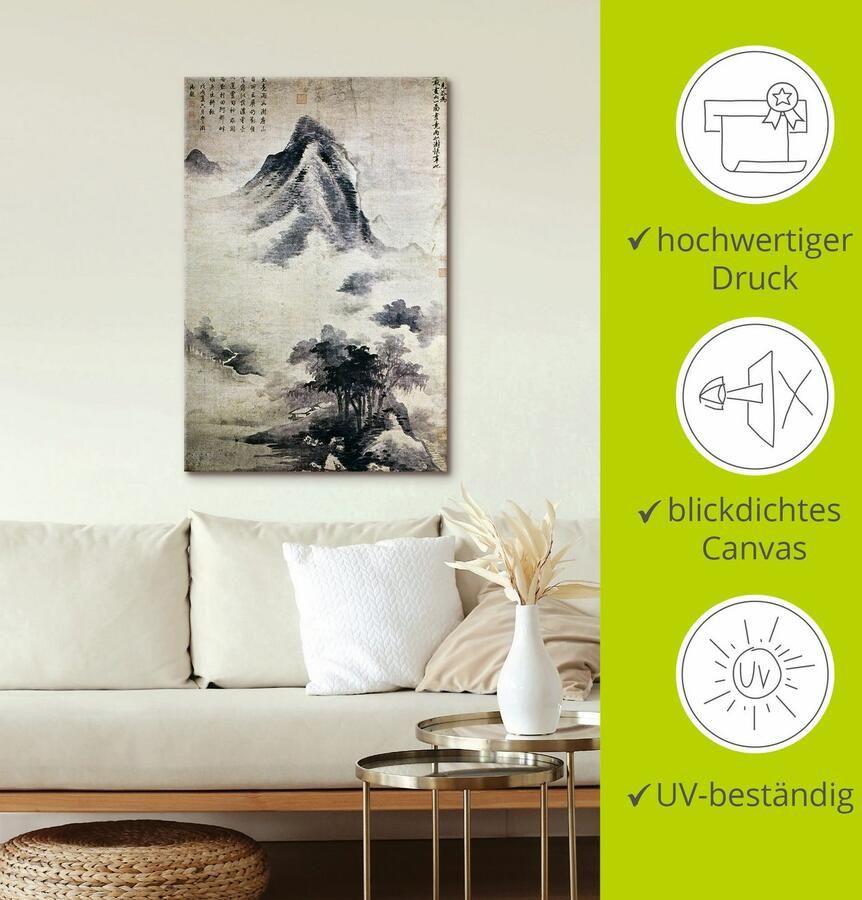 Artland Artprint op linnen Landschap na de regen 13.-14.JH - Foto 3