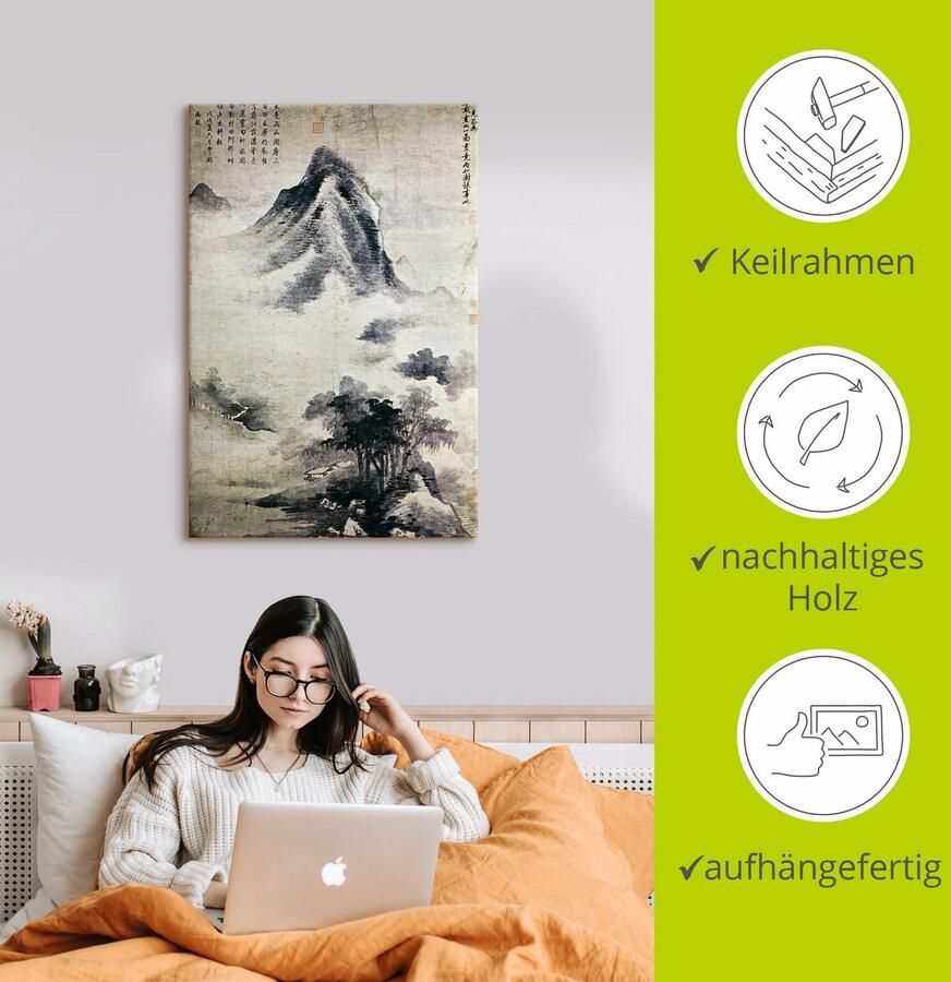 Artland Artprint op linnen Landschap na de regen 13.-14.JH - Foto 2