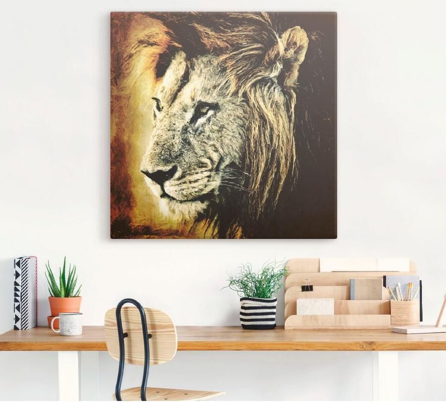 Artland Artprint op linnen Leeuw - Foto 4