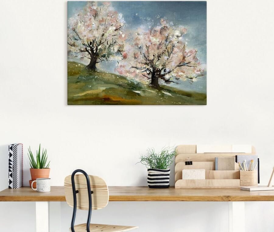 Artland Artprint op linnen Lente bloesem van fruitbomen - Foto 4