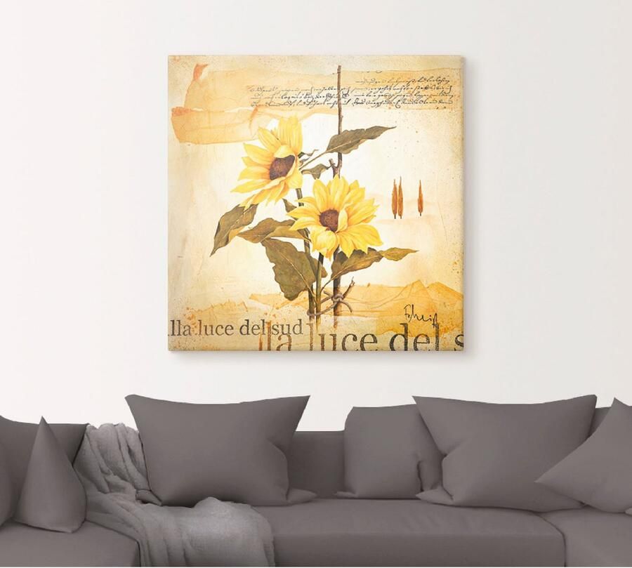 Artland Artprint op linnen Licht van het zuiden gespannen op een spieraam - Foto 4