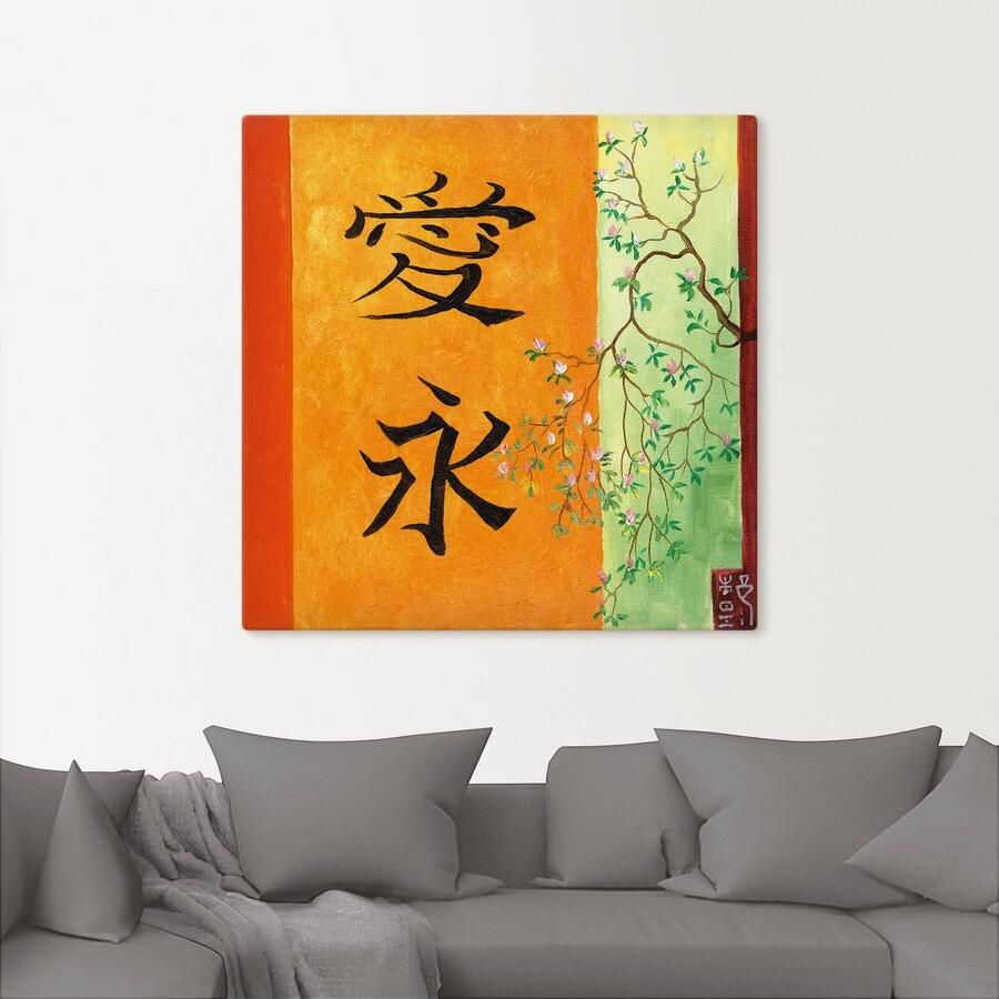 Artland Artprint op linnen Liefde eeuwigheid gespannen op een spieraam