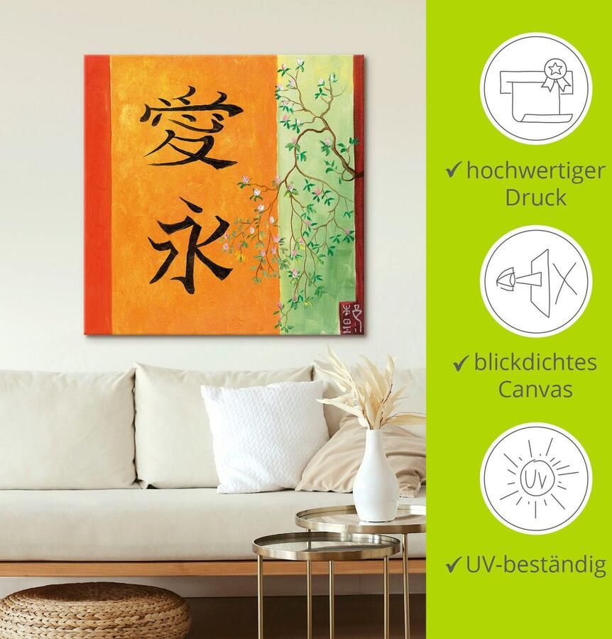 Artland Artprint op linnen Liefde eeuwigheid gespannen op een spieraam - Foto 4